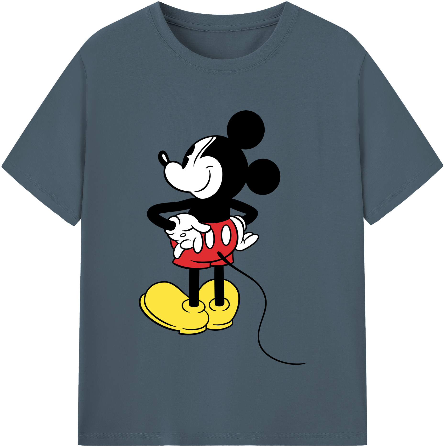 （画像用） ミッキーマウス Mickey Mouse 綿100％半袖Tシャツ（フロントプリント）